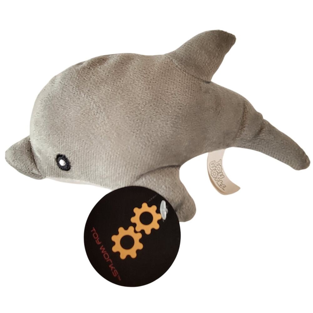 Toy Works Gray Dolphin Plush Stuffed Animal Mini Stuffed Animal  7" Soft Plushie